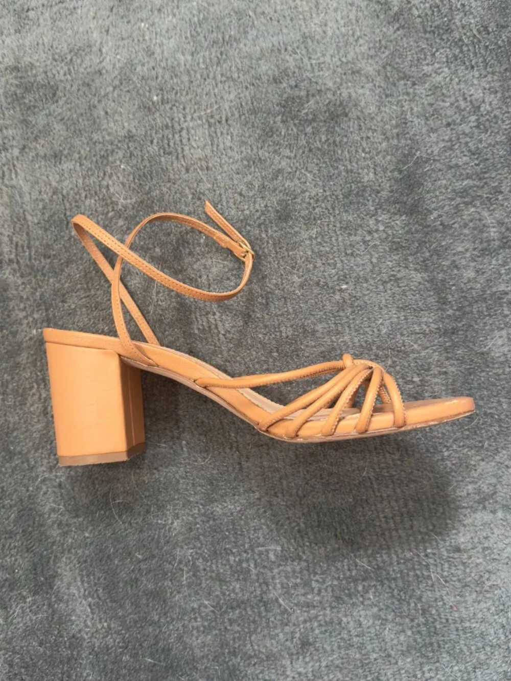 J Crew Lucie strappy block-heel sandals in Italian leather